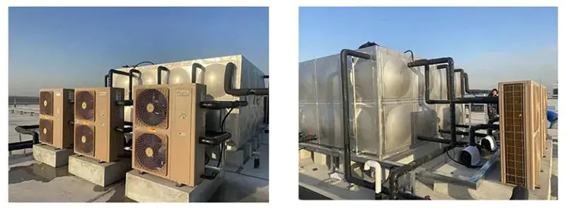 dormitory air energy + solar water heating Энергия воздуха в общежитии + солнечный нагрев воды